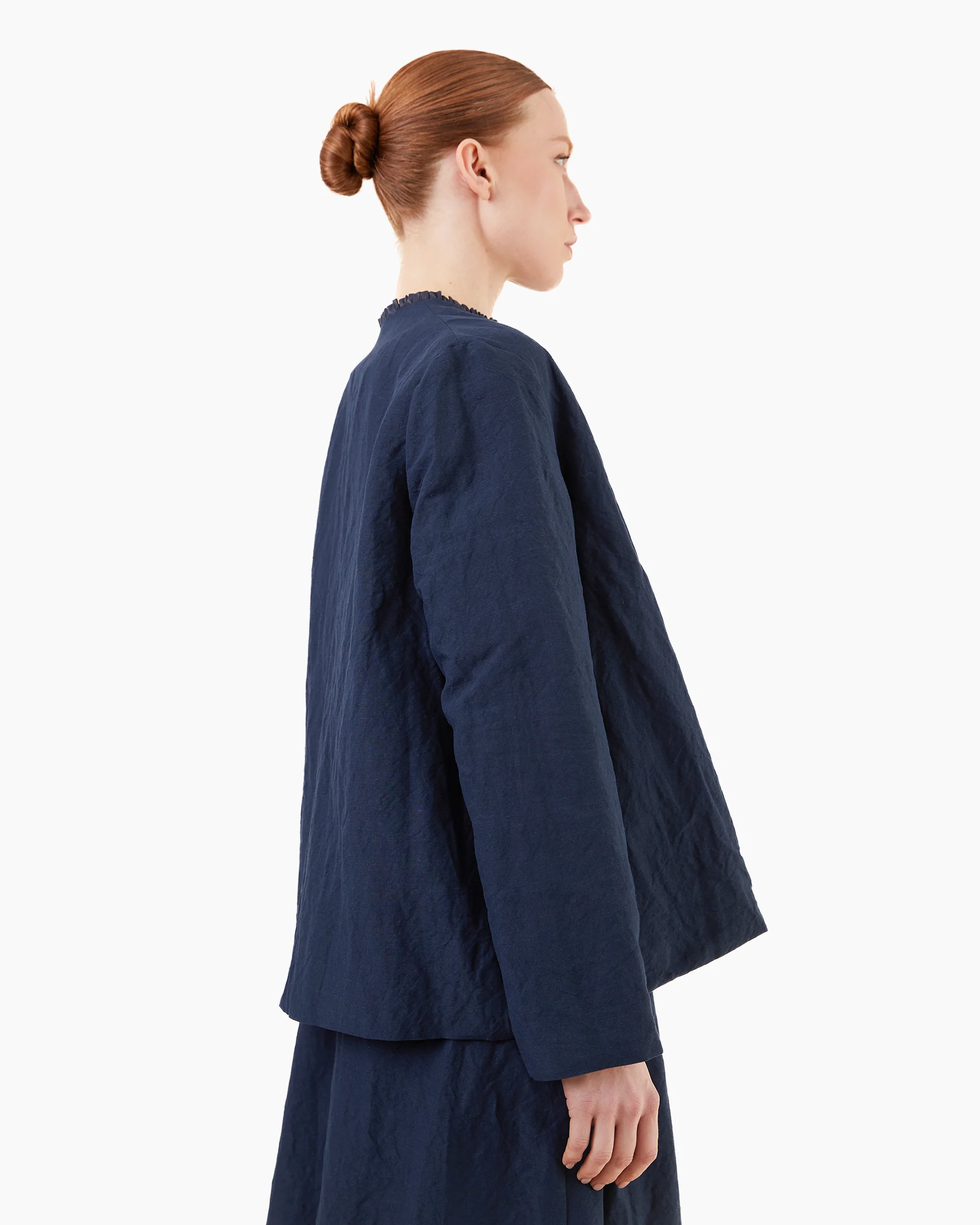 Apuntob Linen Jacket in Abyss - Image 3