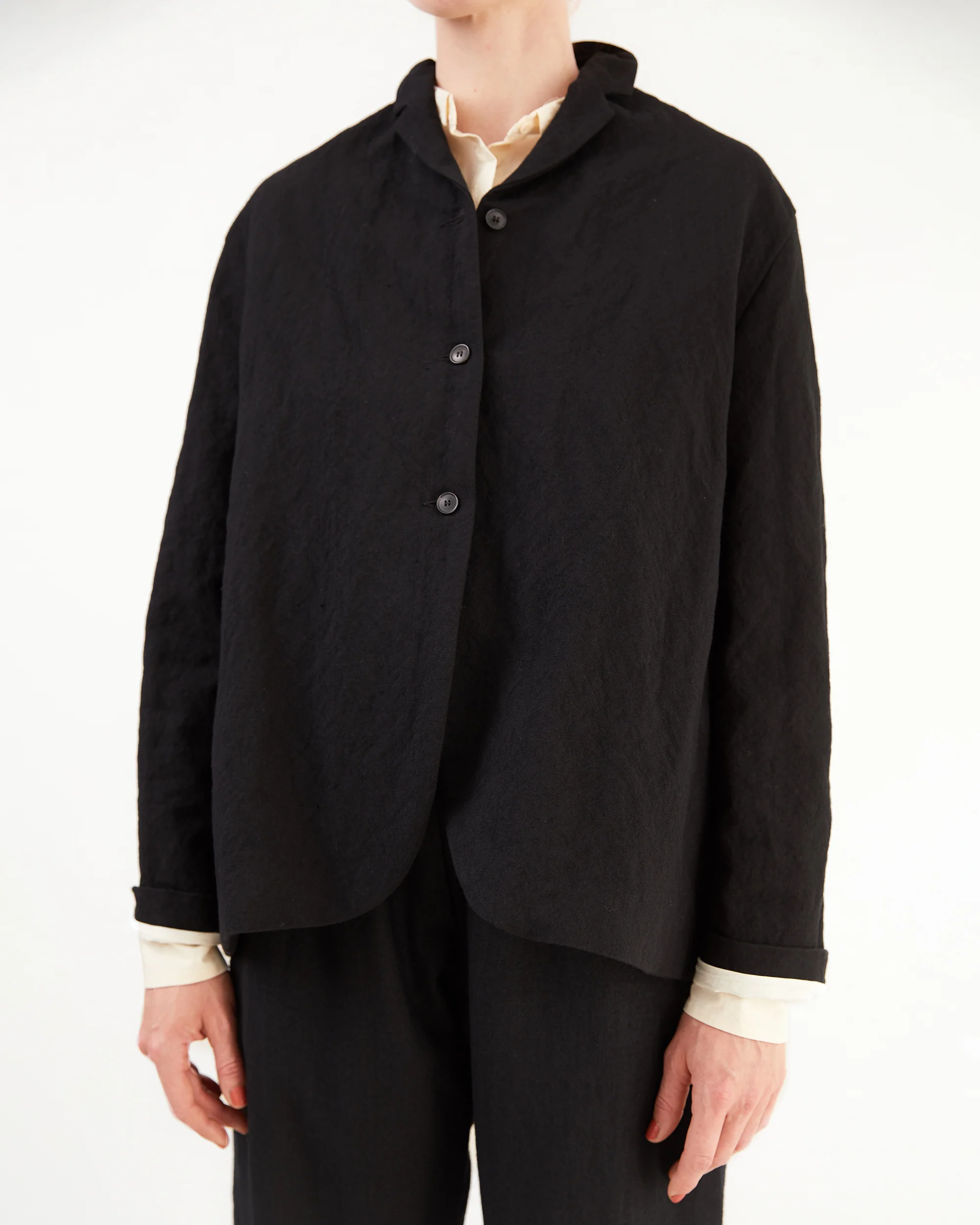 Apuntob Wool Jacket in Black - Image 3