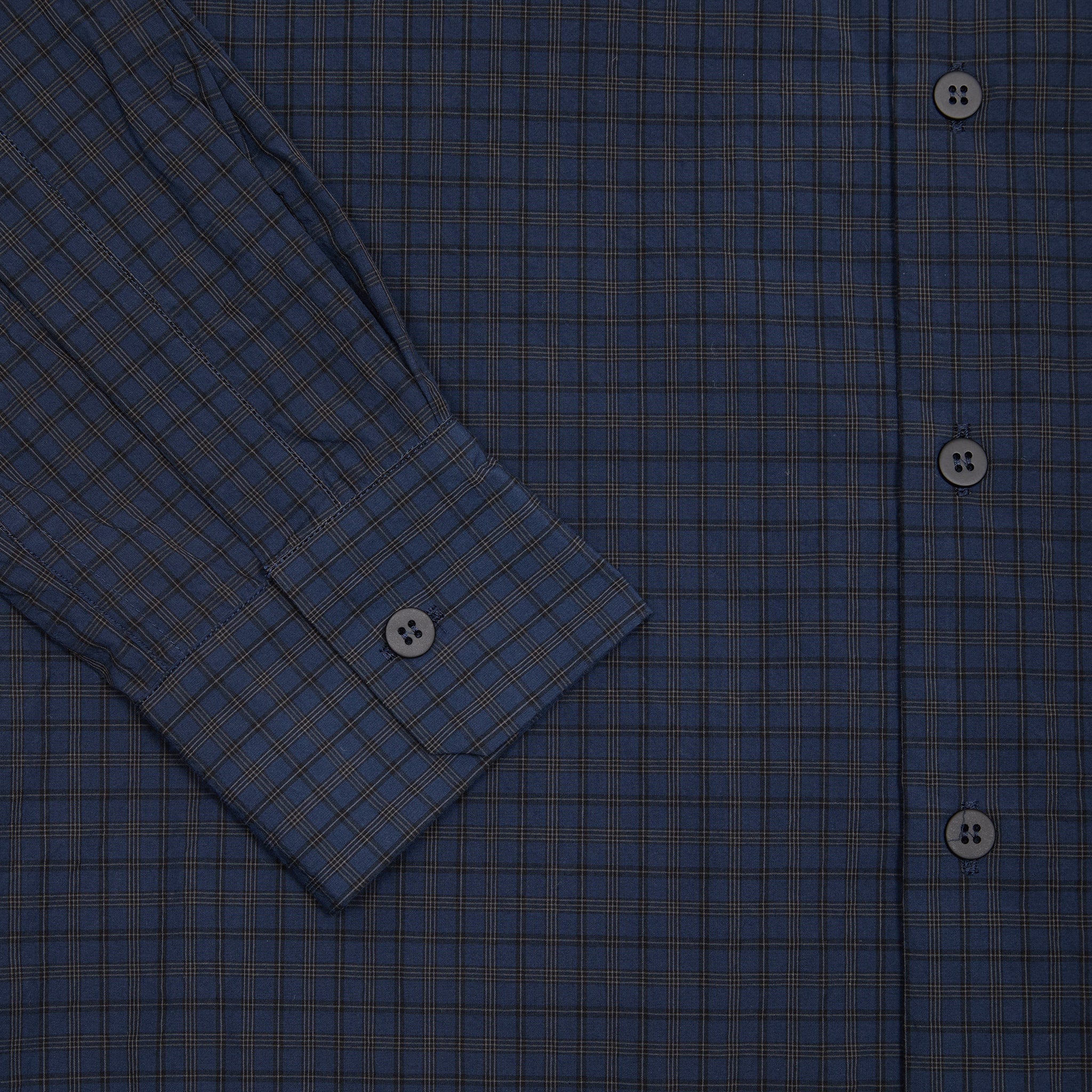 Bergfabel Farmer Shirt in Navy Check - Image 4