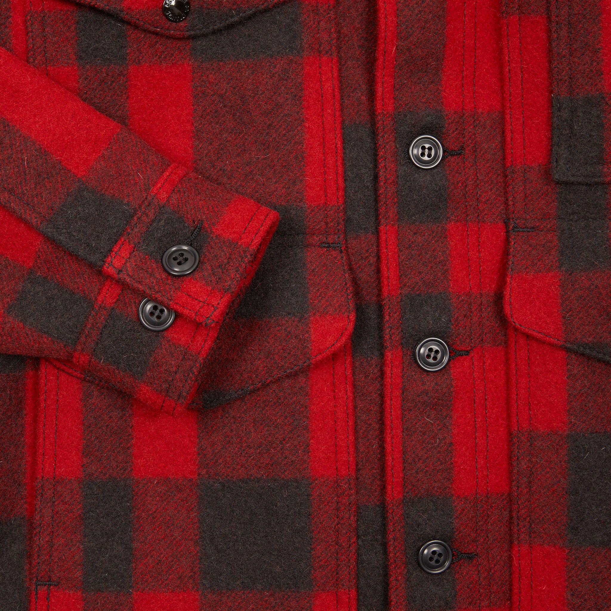 Filson Mackinaw Cruiser Jacket in Red Check - Image 4