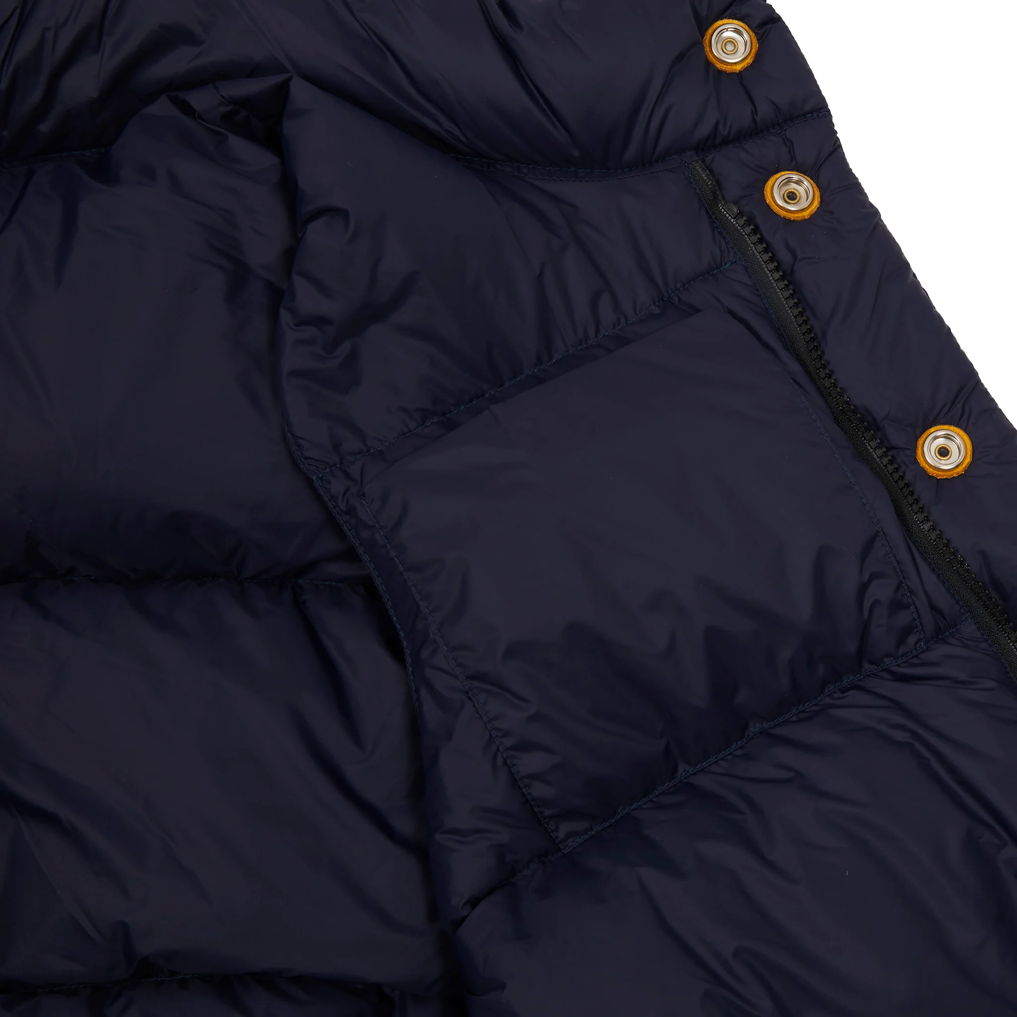Crescent Down Works Nylon Italian Vest in Navy/Navy - Image 3