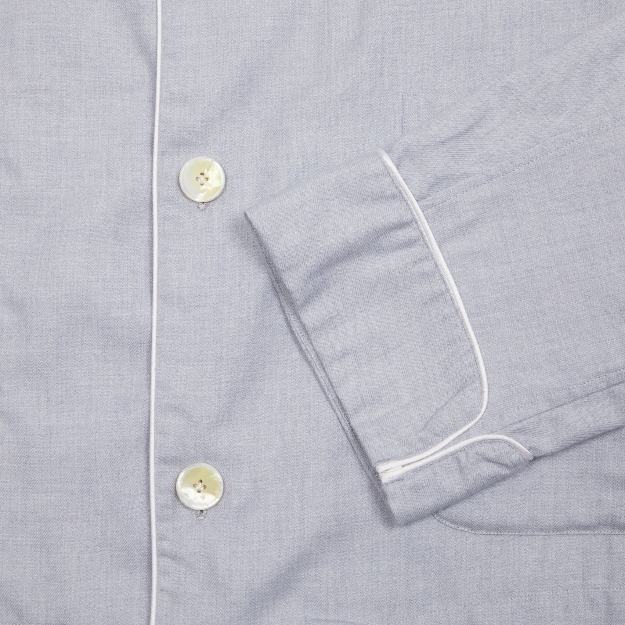 Finamore Cotton Cashmere Pyjamas in Light Blue - Image 3