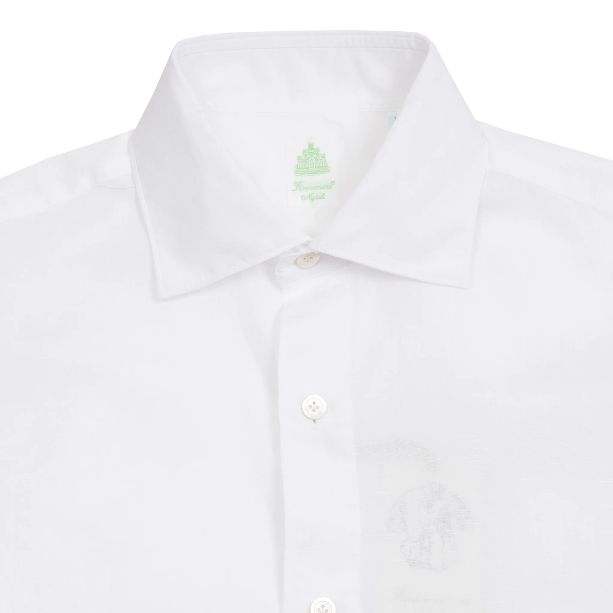 Finamore Gaeta Luigi Cotton/Linen Shirt in White - Image 3