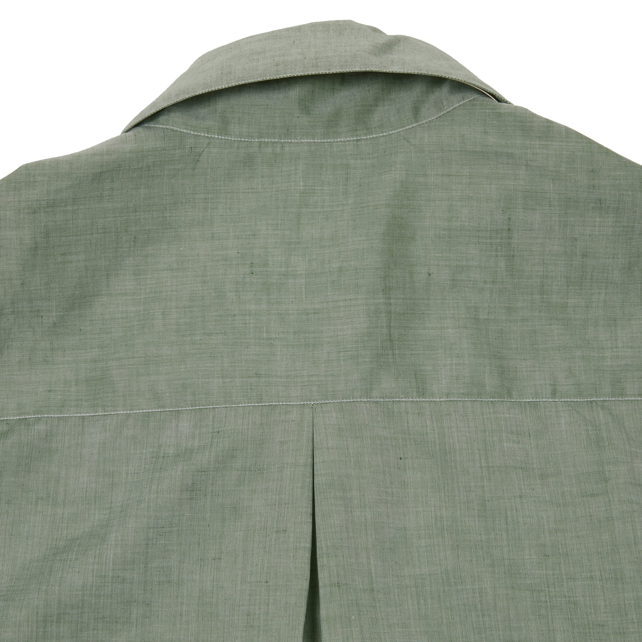 Finamore Women's Antonia Cotton / Linen Shirt in Green - Image 3