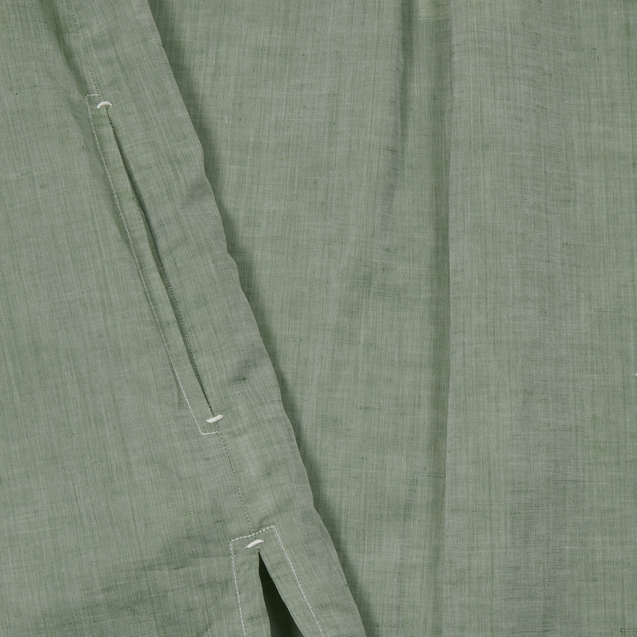 Finamore Women's Antonia Cotton / Linen Shirt in Green - Image 4