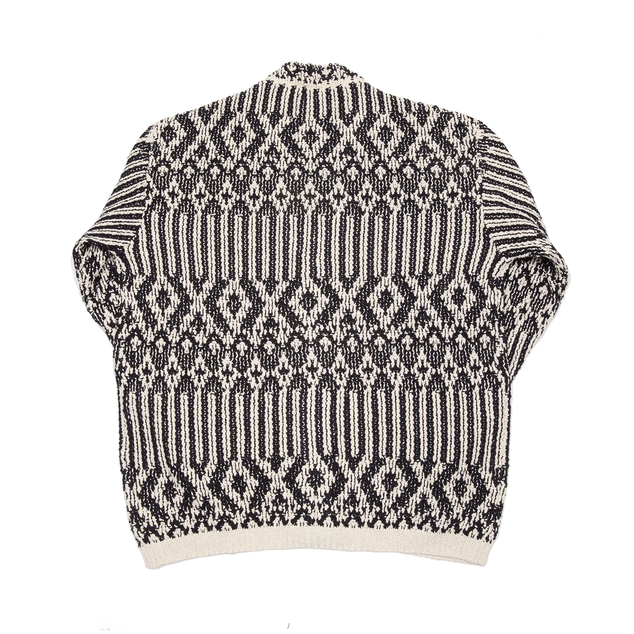 GRP Casa Isaac Folk Cardigan in Navy/Ecru - Image 4