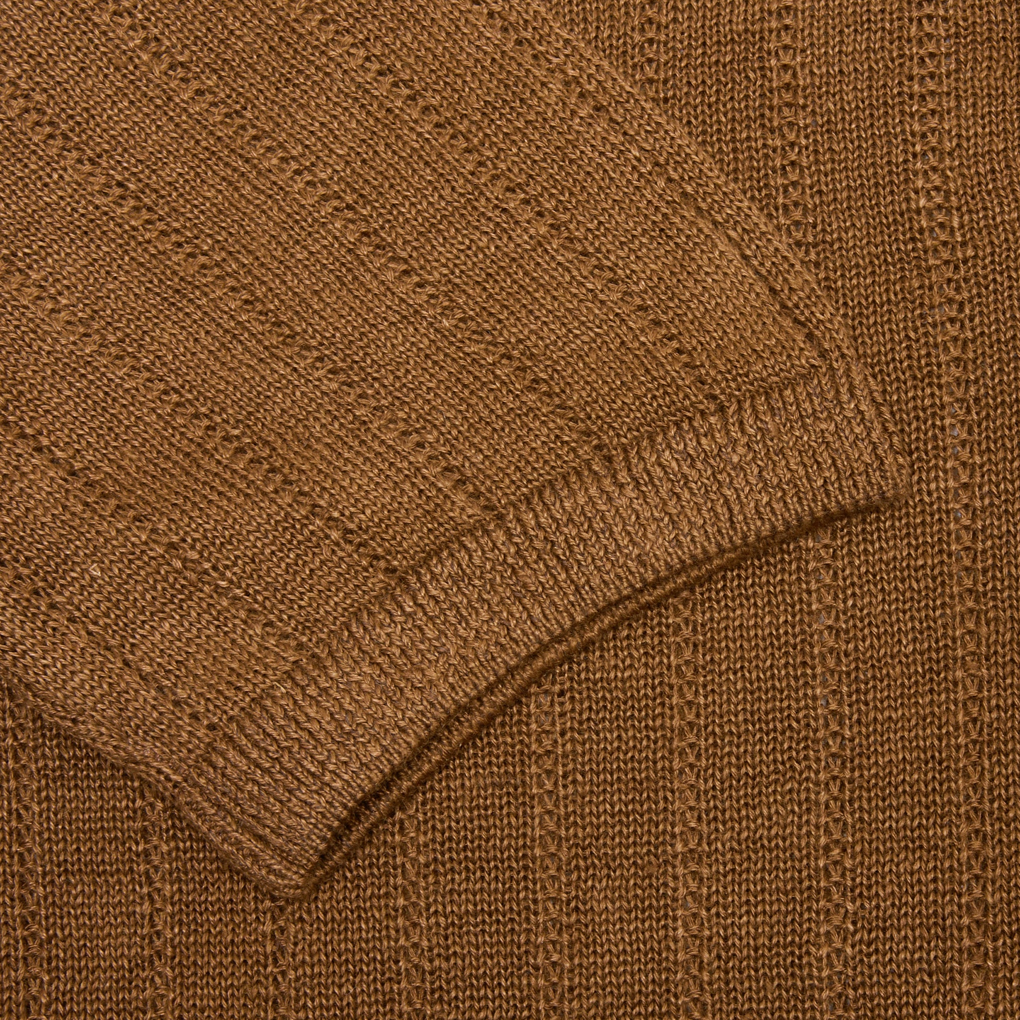 GRP Casa Isaac Linen Polo Shirt in Tobacco - Image 3