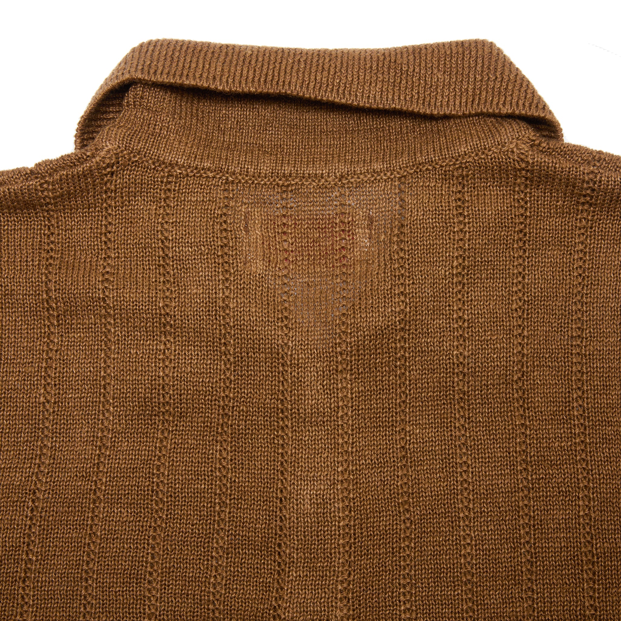 GRP Casa Isaac Linen Polo Shirt in Tobacco - Image 4