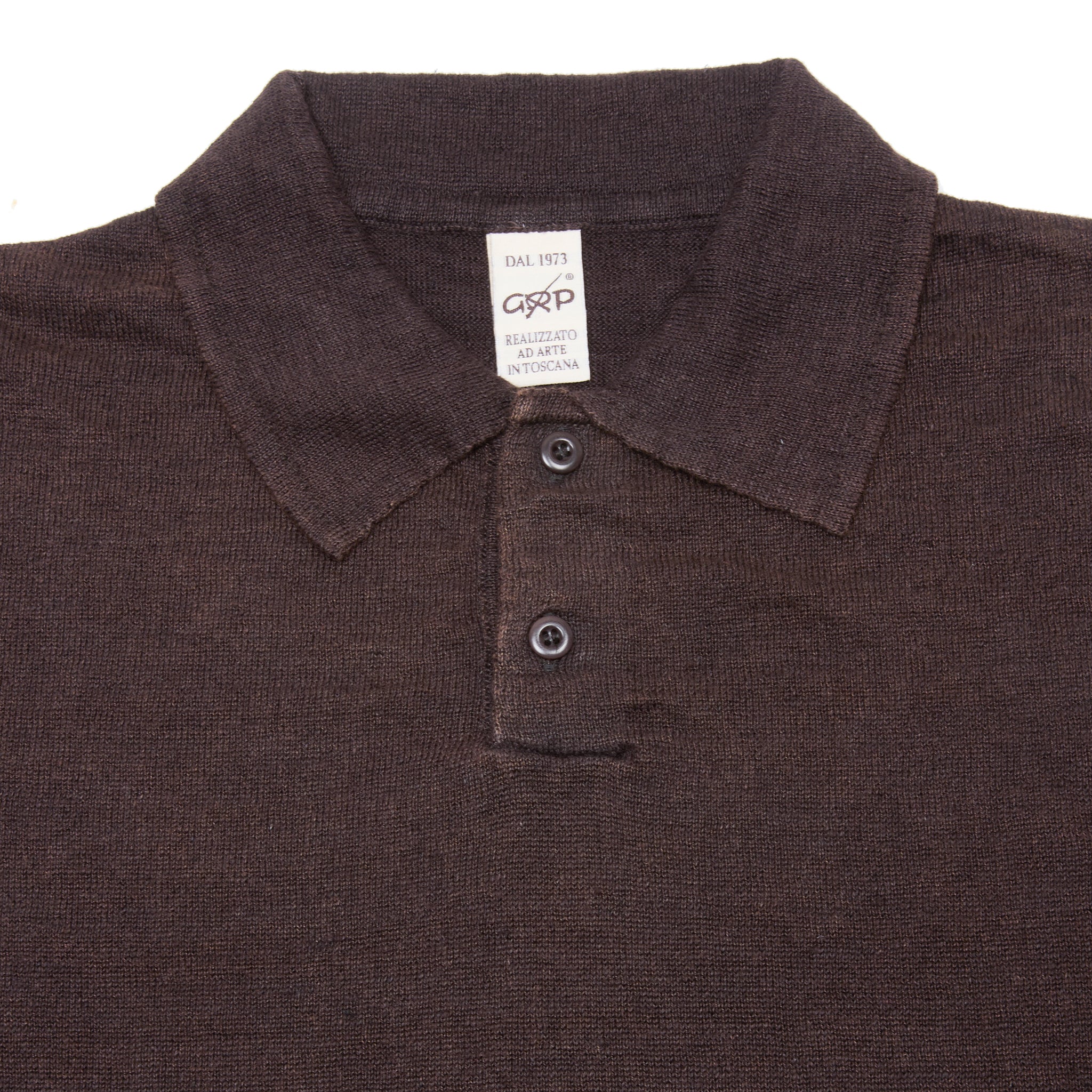 GRP Linen Short Sleeve Polo in Brown - Image 3