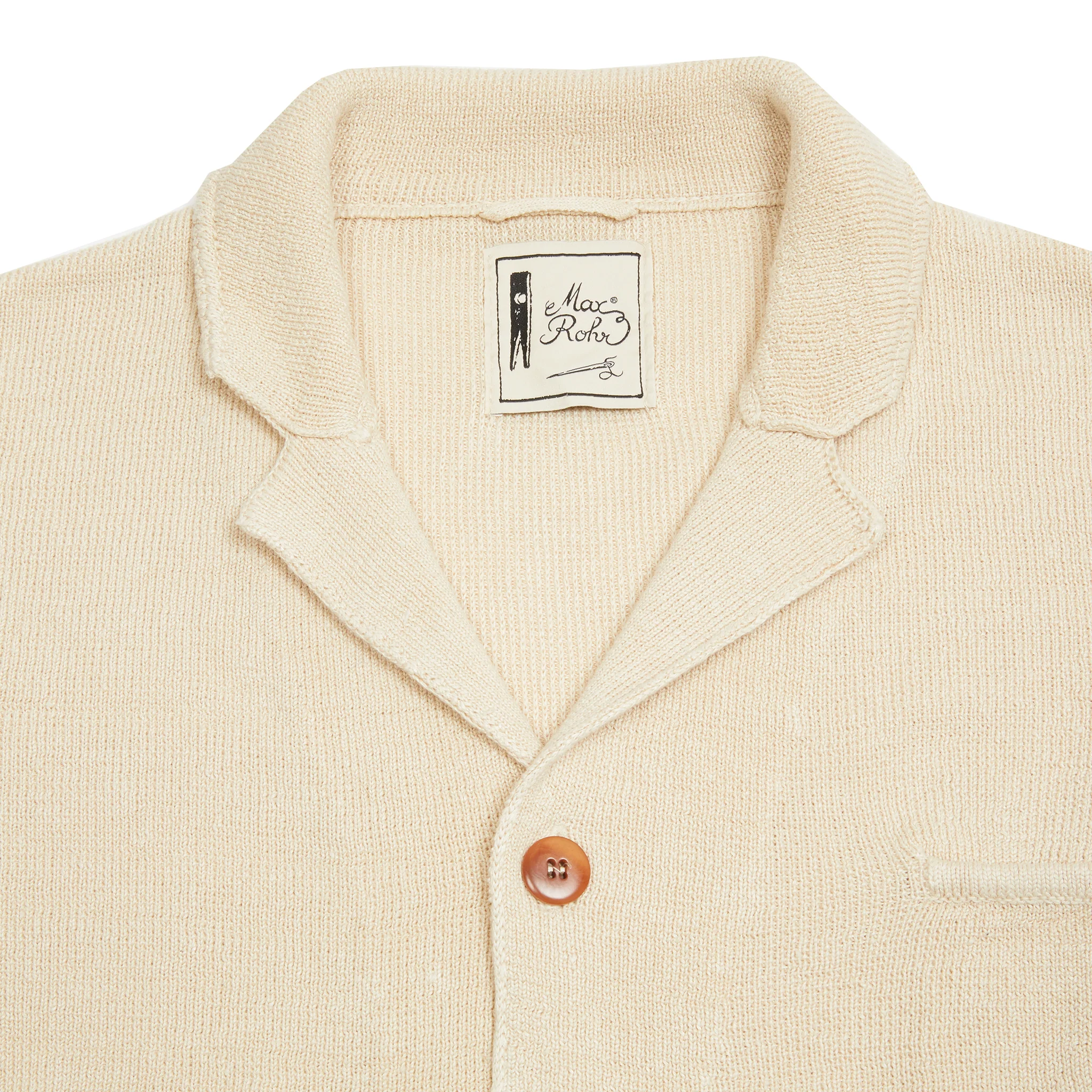 GRP Max Rohr Women's Linen Knitted Jacket in Ecru - Image 4