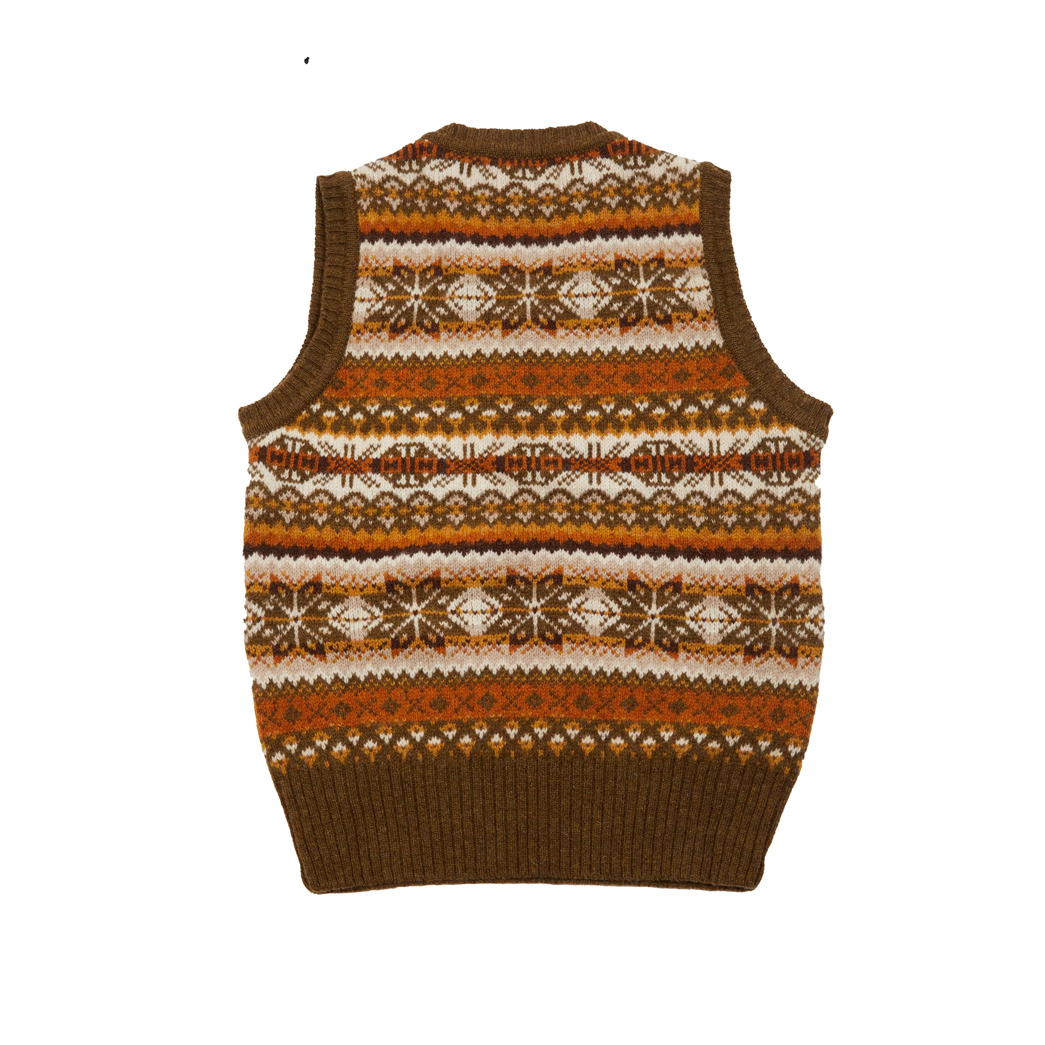Harley Fair Isle Slipover in Dark Olive - Image 3