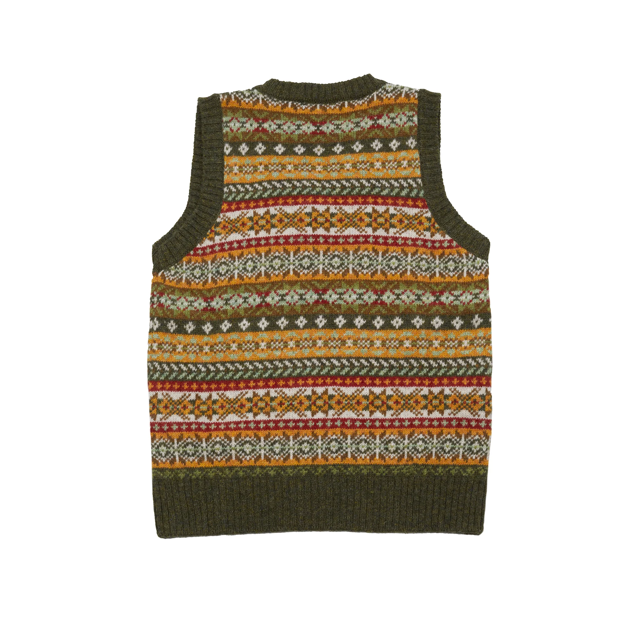 Harley V-neck Fair Isle Slipover in Pineshadow - Image 3