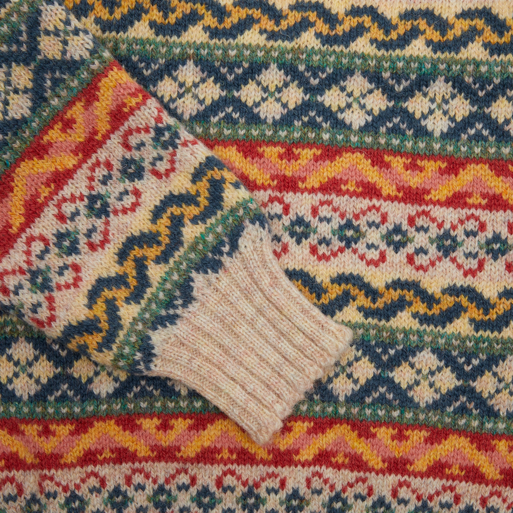 Jamieson's Fair Isle Jumper in Ivory - Image 3