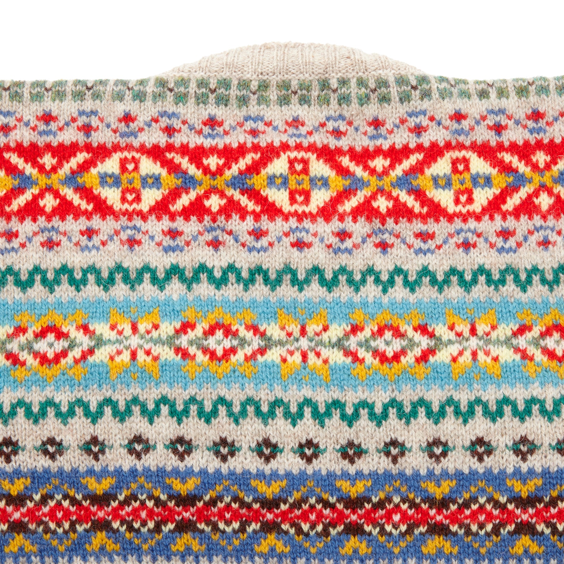 Jamieson's Fair Isle Jumper in Ecru - Image 3