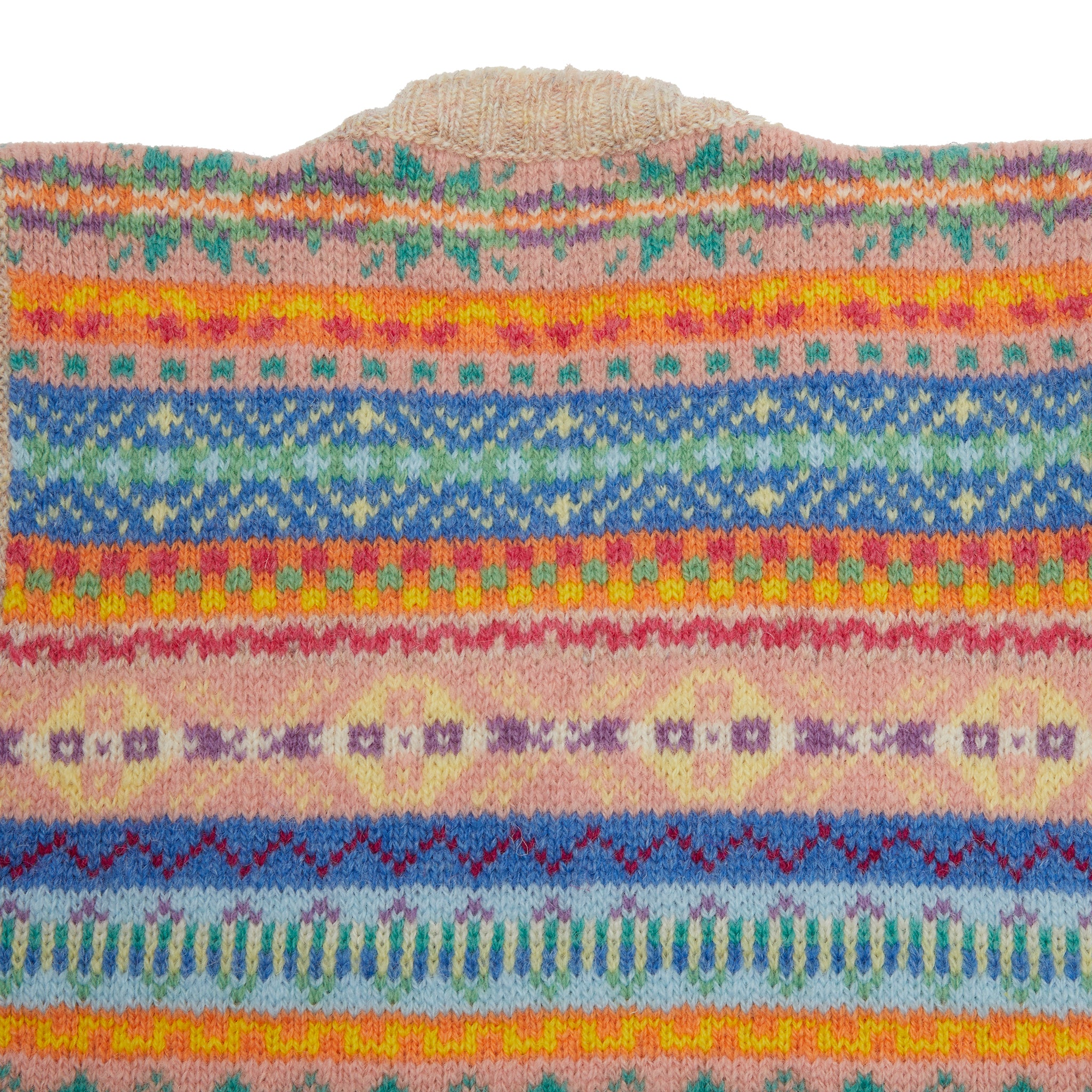 Jamieson's Fair Isle Slipover in Oyster - Image 3