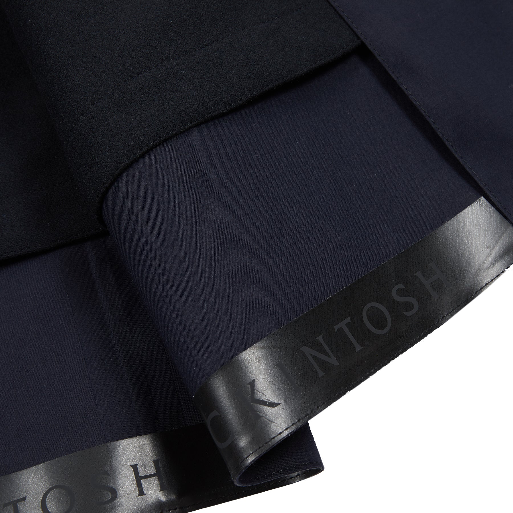 Mackintosh Dunoon Bonded Cotton Raincoat with Wool Liner in Navy - Image 5