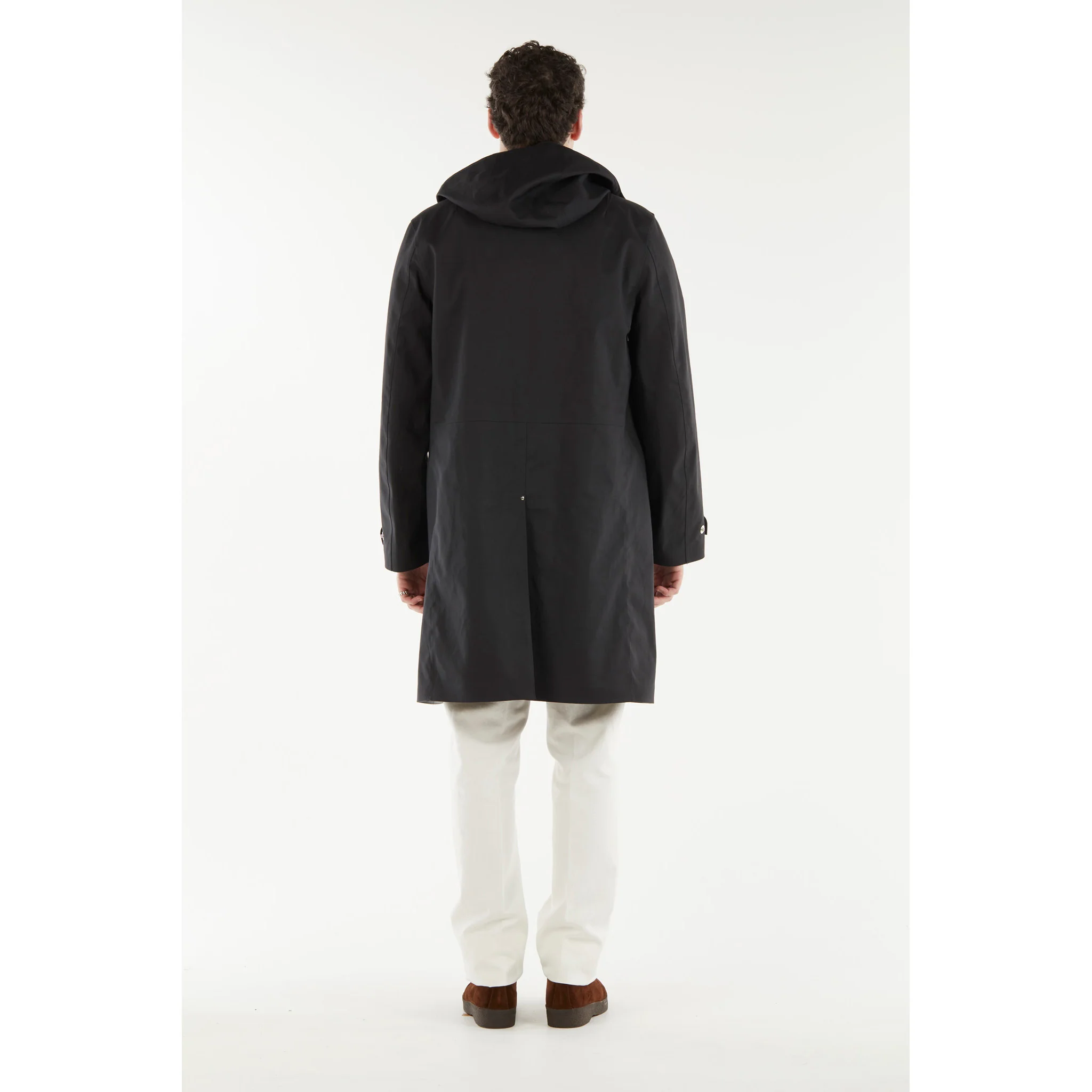 Mackintosh Granish Bonded Cotton Hooded Parka in Black - Image 3