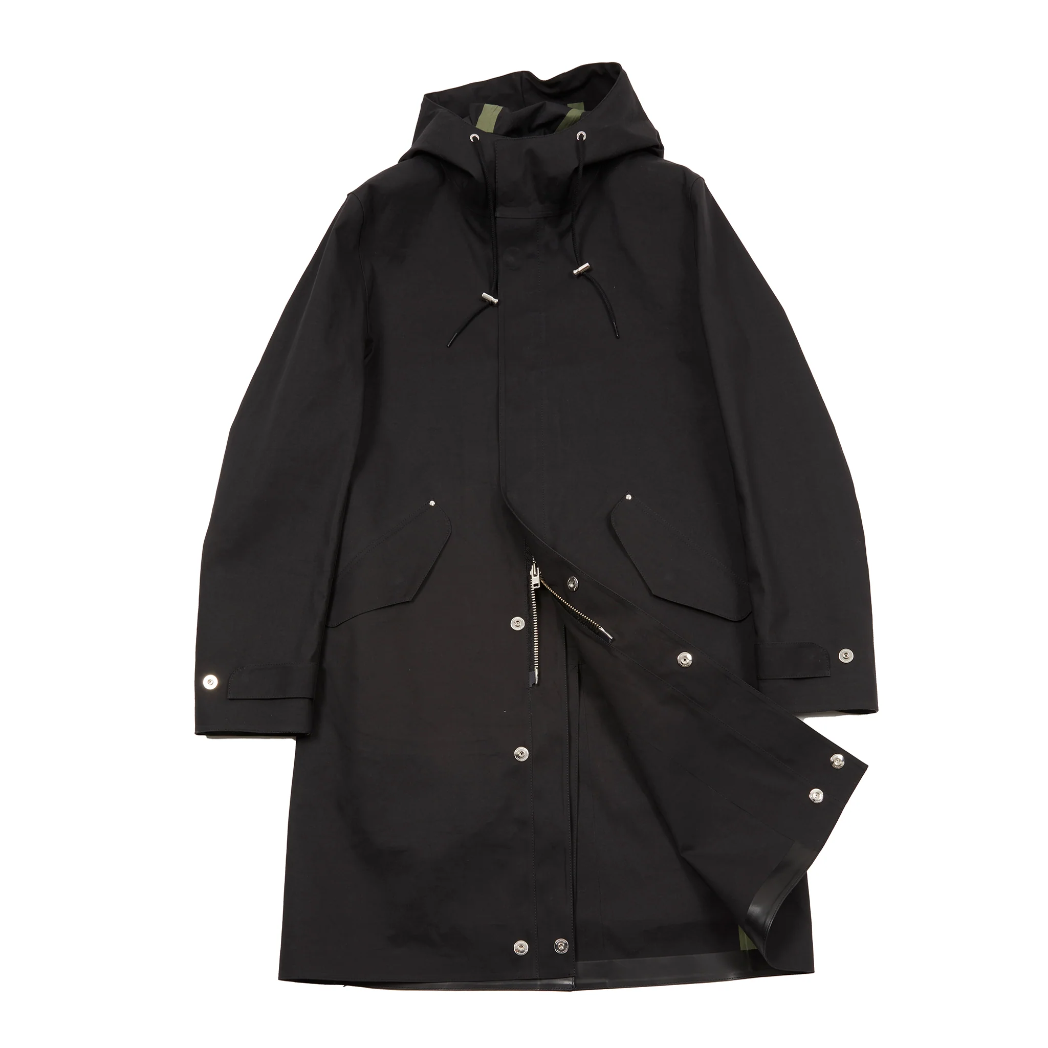 Mackintosh Granish Bonded Cotton Hooded Parka in Black - Image 5