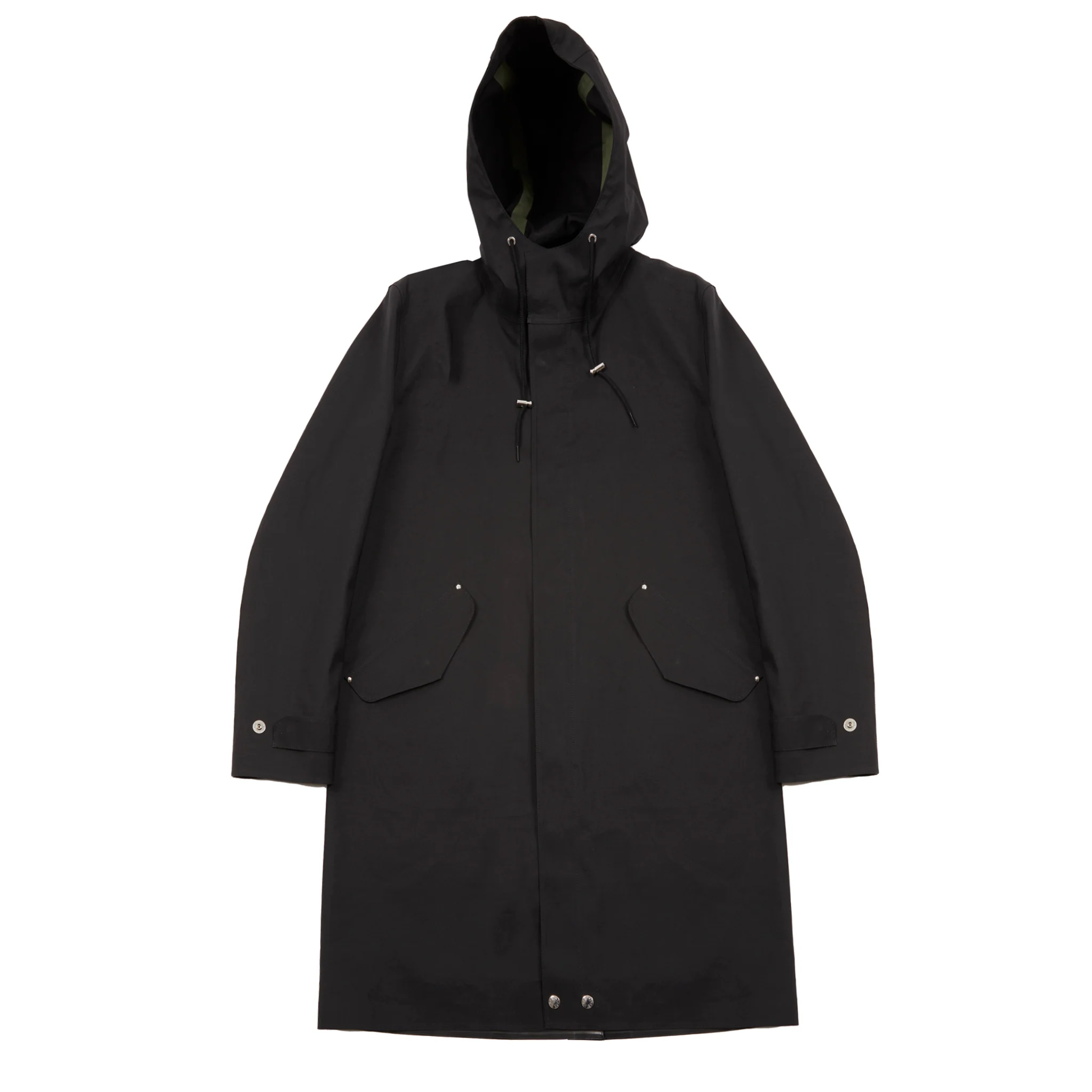Mackintosh Granish Bonded Cotton Hooded Parka in Black - Image 8