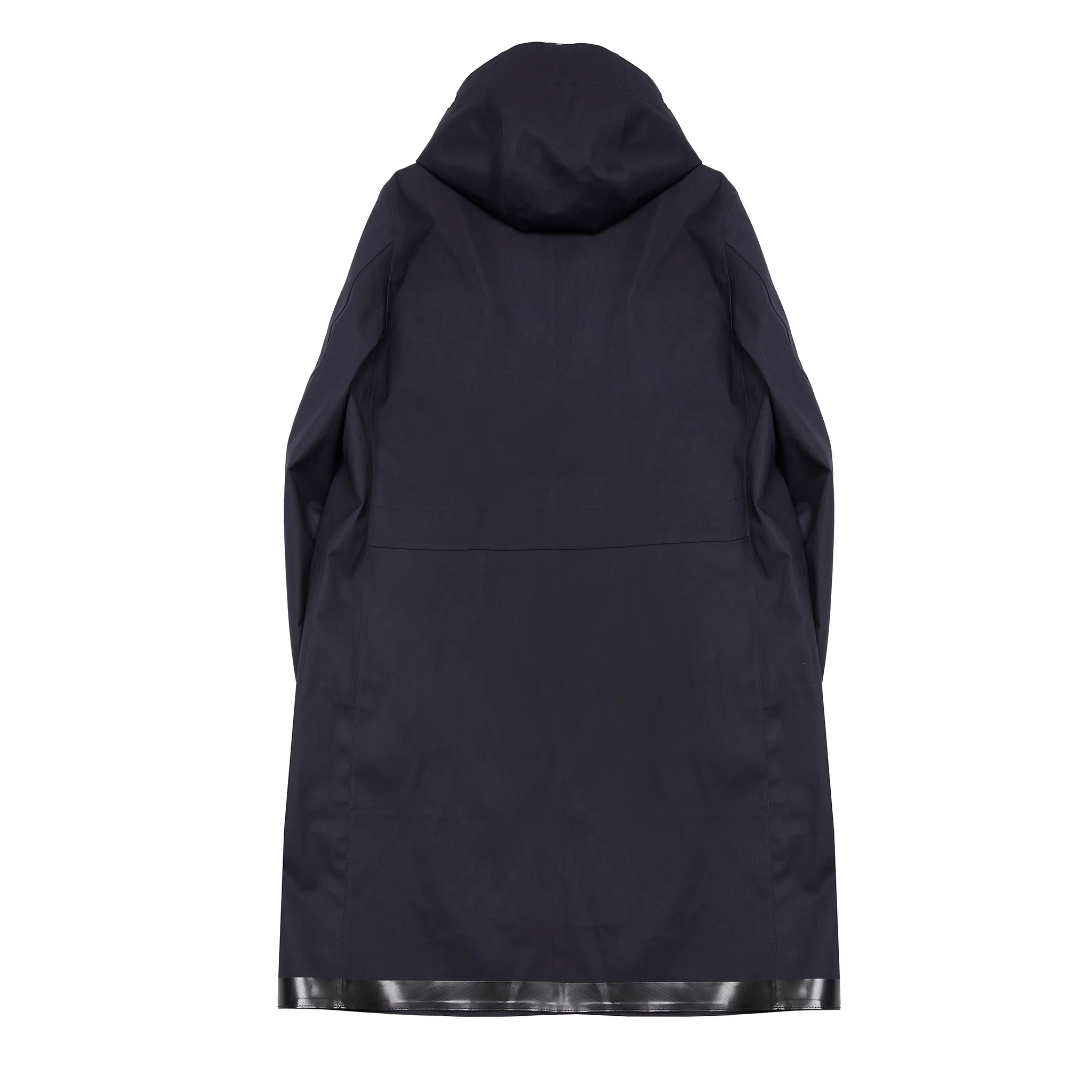 Mackintosh Kirkton Bonded Cotton Hooded Raincoat in Navy - Image 5