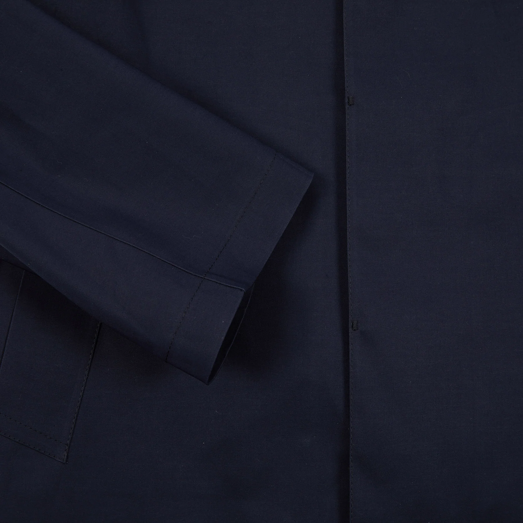 Mackintosh Oxford Bonded Cotton Raincoat in Navy - Image 6