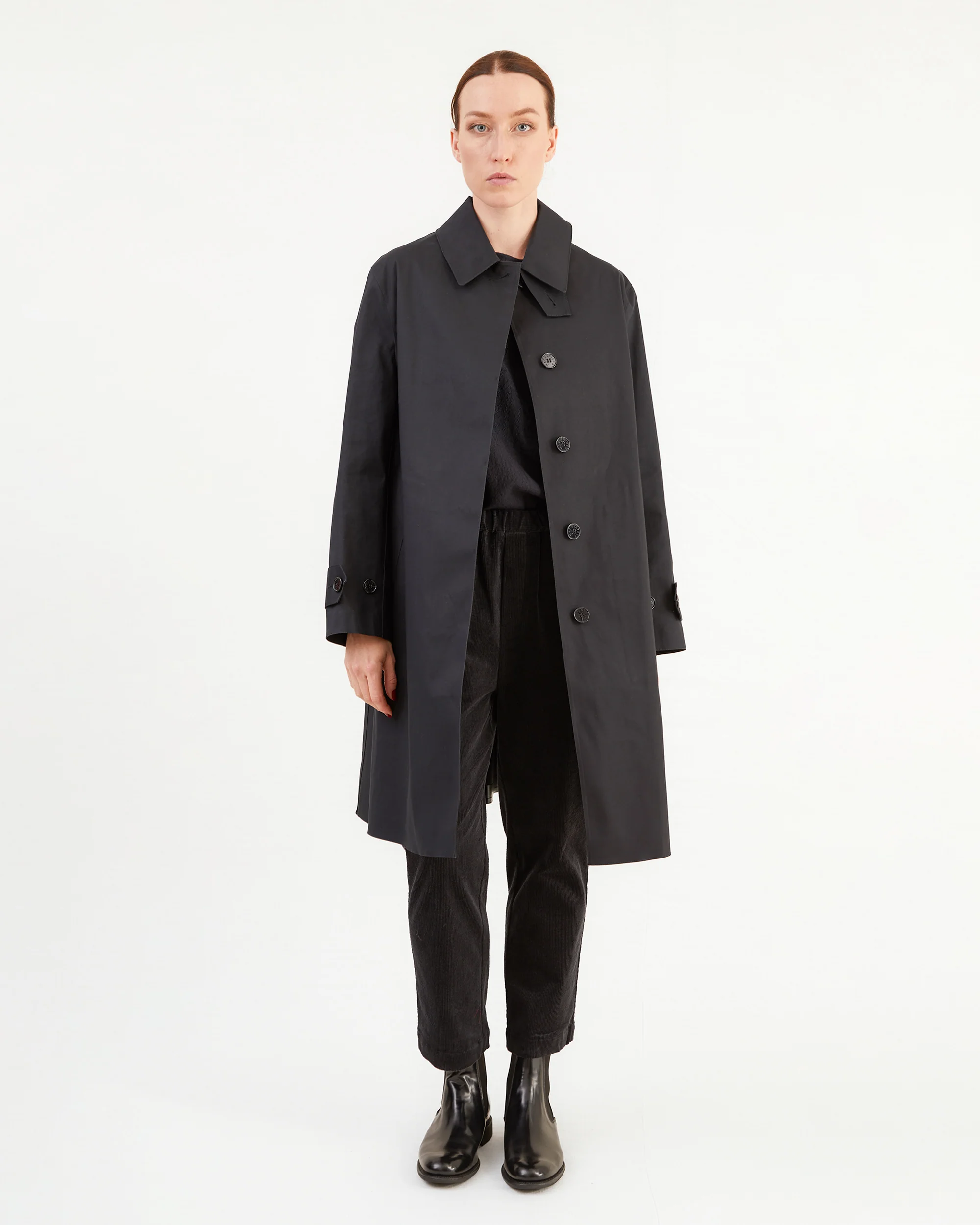 Mackintosh Women's Banton Bonded Cotton Raincoat in Black - Image 6