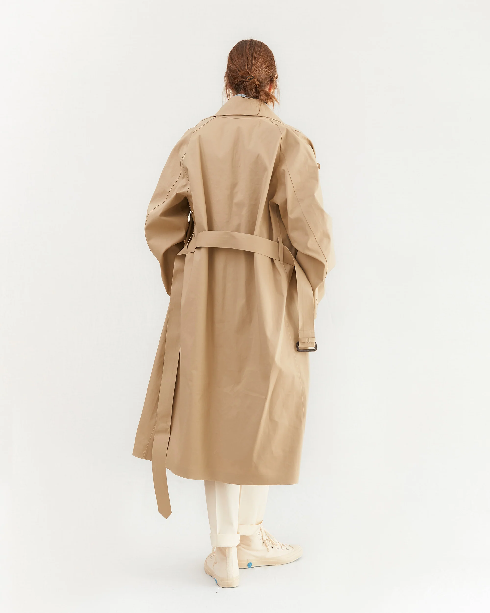 Mackintosh Women's Kintore Bonded Cotton Overcoat in Fawn - Image 4