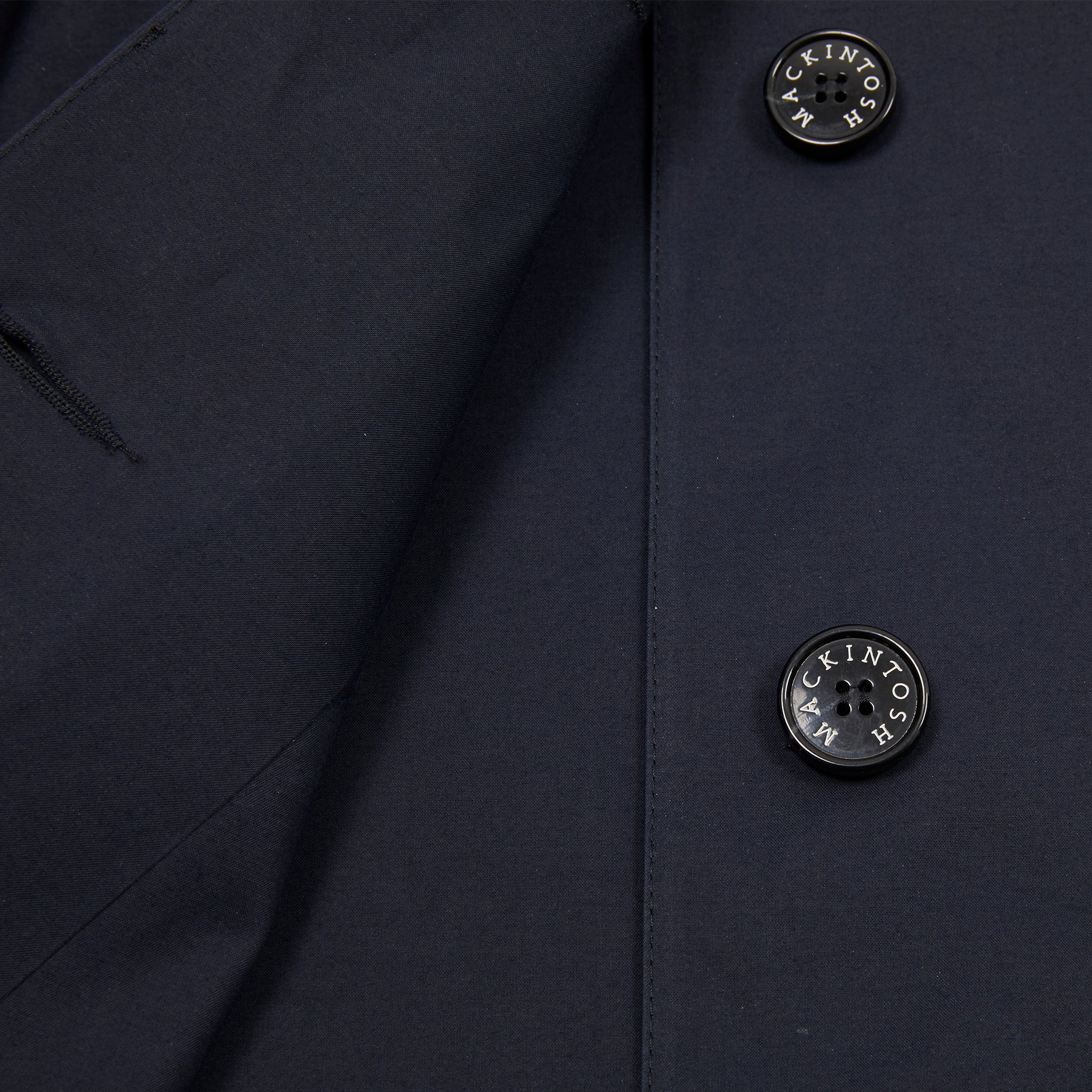 Mackintosh Women's Watten Bonded Cotton Hooded Raincoat in Navy - Image 7