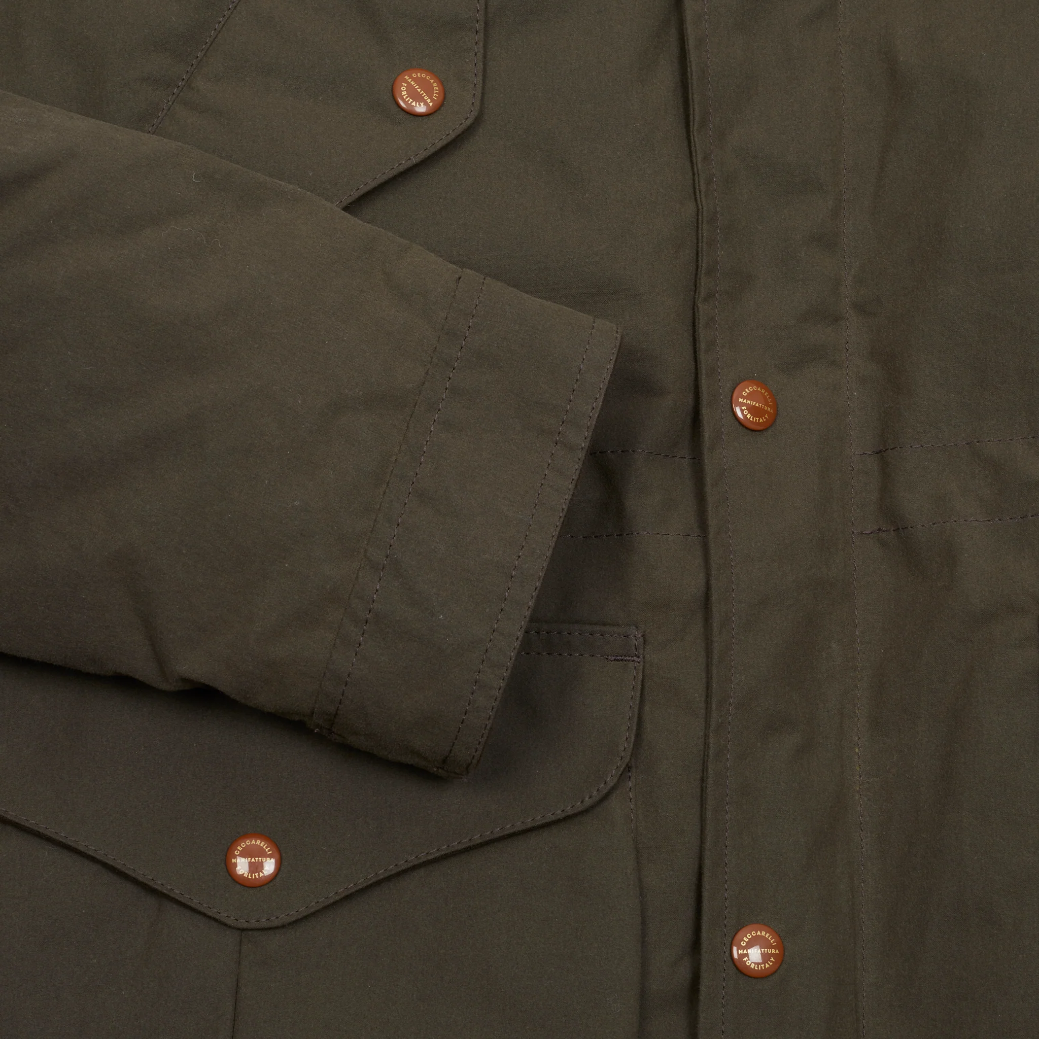 Manifattura Ceccarelli Fisherman Parka in Chocolate - Image 3