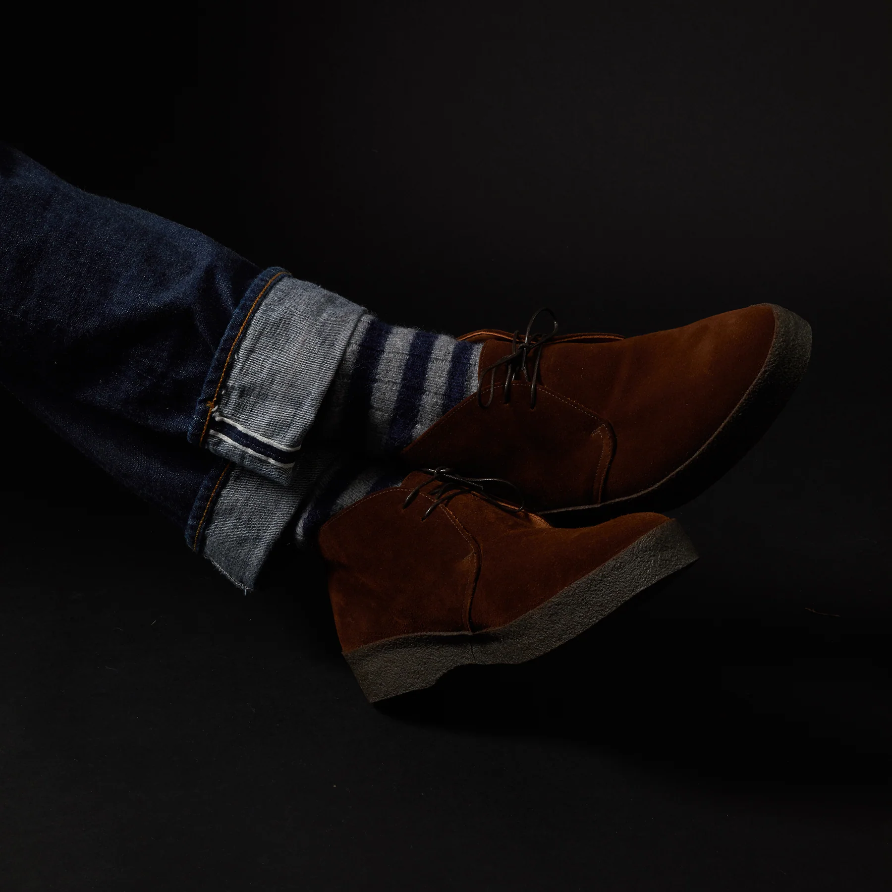 Sanders Hi-Top Suede Chukka Boot in Polo Snuff - Image 6